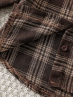 Cross-border fashionable Merad checkered shirt, micro-flare jeans, and camisole three-piece set - Image 3