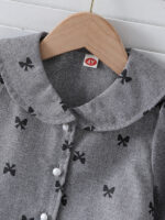 New spring and summer cross-border girls' lace floral ruffle collar vest + pleated A-line skirt two-piece set - Image 2
